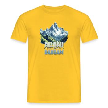 Allgäu - Da bin i Dahoam - Männer T-Shirt - Gelb - Vorne - AI Model Male 178 dark (178cm)