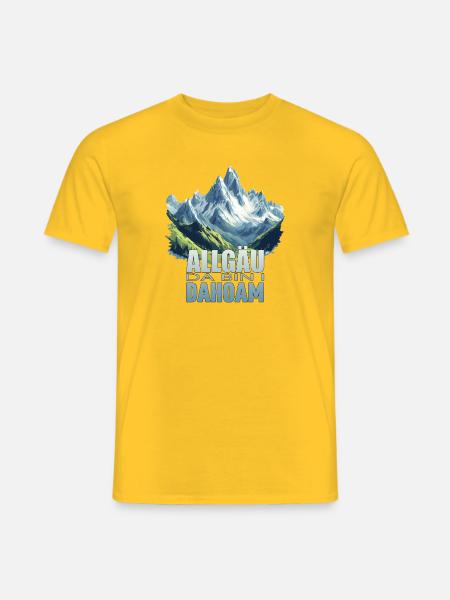 Allgäu - Da bin i Dahoam - Männer T-Shirt - Gelb
