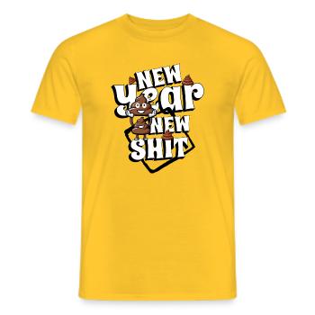 Neues Jahr neue Scheiße - Männer T-Shirt - Gelb - Vorne - AI Model Male 178 dark (178cm)