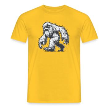 Yeti - Männer T-Shirt - Gelb - Vorne - AI Model Male 178 dark (178cm)