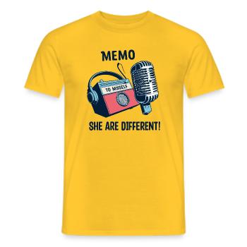 Ils sont différents ! - T-shirt homme - jaune - Devant - AI Model Male 178 dark (178cm)