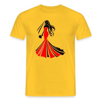 Mariée - T-shirt homme - jaune - Devant - AI Model Male 178 dark (178cm)