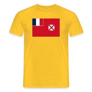 Wallis-et-Futuna - T-shirt homme - jaune - Devant - AI Model Male 178 dark (178cm)