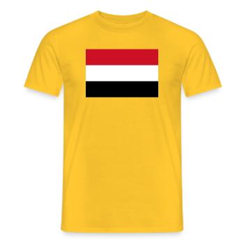 Yémen - T-shirt homme - jaune - Devant - AI Model Male 178 dark (178cm)