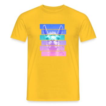 Alpaca - Men's T-Shirt - yellow - Front - AI Model Male 178 dark (178cm)