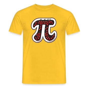 Pi Day Motif Math Fans Enseignants Étudiants - T-shirt homme - jaune - Devant - AI Model Male 178 dark (178cm)