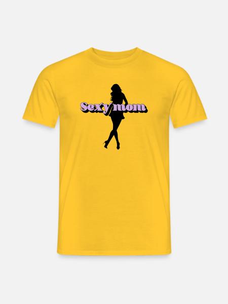 Sexy mom - Men's T-Shirt - yellow