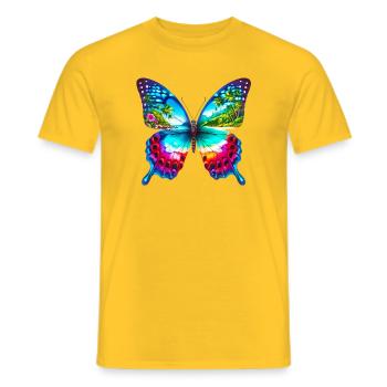Papillon - T-shirt homme - jaune - Devant - AI Model Male 178 dark (178cm)