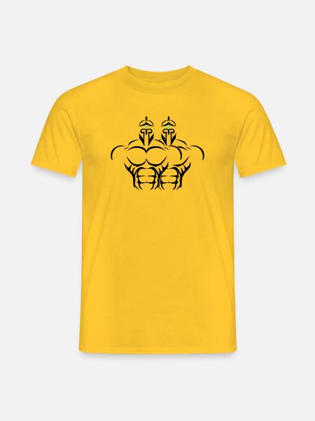 Alpha Twins Deluxe - Männer T-Shirt - Gelb