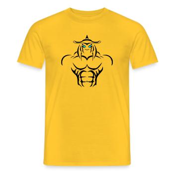 Alpha Pisces Deluxe - Männer T-Shirt - Gelb - Vorne - AI Model Male 178 dark (178cm)