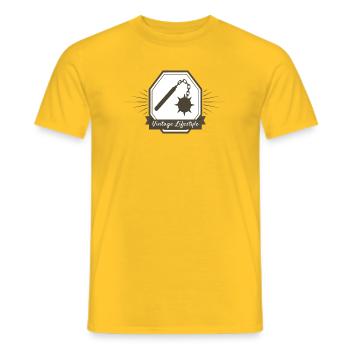 Vintage lifestyle - T-shirt homme - jaune - Devant - AI Model Male 178 dark (178cm)