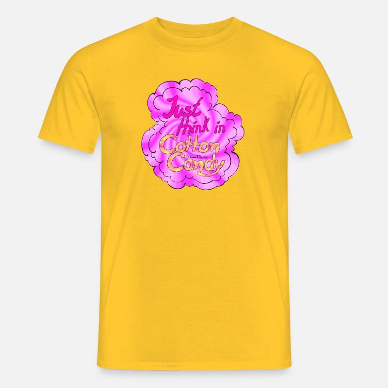 Cotton Candy Thinking swirl - Männer T-Shirt - Gelb