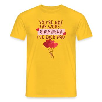 Tu n’es pas le pire Gilfriend que j’aie jamais eu - T-shirt homme - jaune - Devant - AI Model Male 178 dark (178cm)