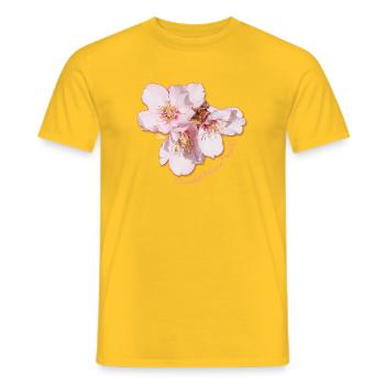 Joie en fleur d’amandier - Sonja Ariel von Staden - T-shirt homme - jaune - Devant - AI Model Male 178 dark (178cm)