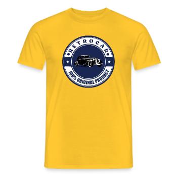 Retro-Auto - Männer T-Shirt - Gelb - Vorne - AI Model Male 178 dark (178cm)