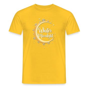 Winter Mondschein-Zauber - Männer T-Shirt - Gelb - Vorne - AI Model Male 178 dark (178cm)