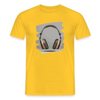 Casque - T-shirt homme - jaune - Devant - AI Model Male 178 dark (178cm)