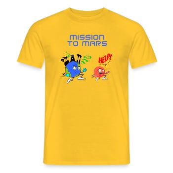 Mission to Mars - T-shirt homme - jaune - Devant - AI Model Male 178 dark (178cm)
