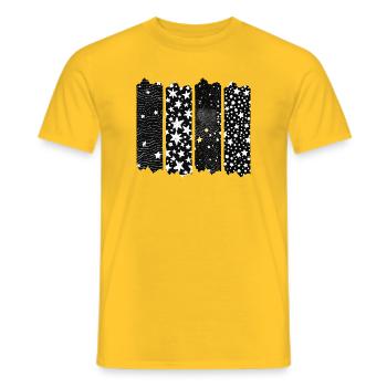 Sternennacht Brush-Design - Männer T-Shirt - Gelb - Vorne - AI Model Male 178 dark (178cm)