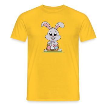 Osterhase - Männer T-Shirt - Gelb - Vorne - AI Model Male 178 dark (178cm)