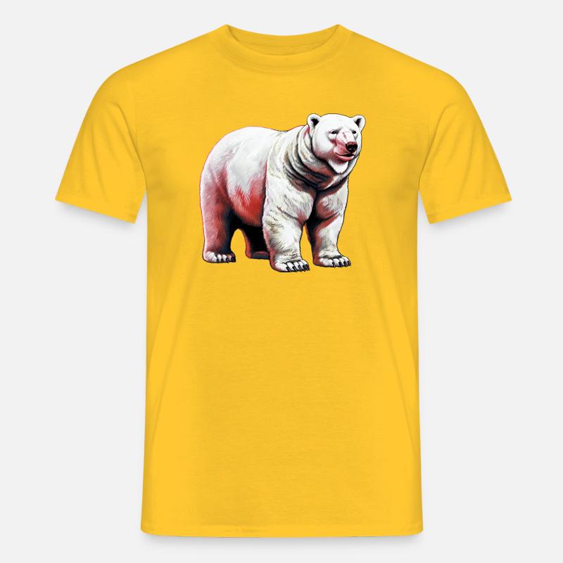 Weißer Eisbär - Männer T-Shirt - Gelb