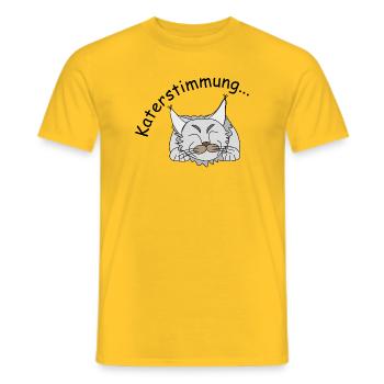 Katerstimmung - Männer T-Shirt - Gelb - Vorne - AI Model Male 178 dark (178cm)