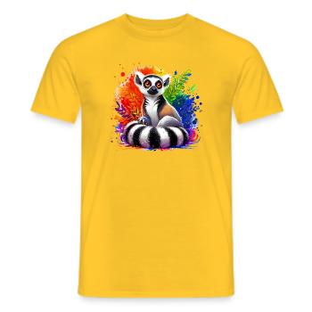 Lemur - Men's T-Shirt - yellow - Front - AI Model Male 178 dark (178cm)