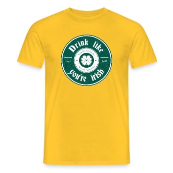 La Saint-Patrick - T-shirt homme - jaune - Devant - AI Model Male 178 dark (178cm)