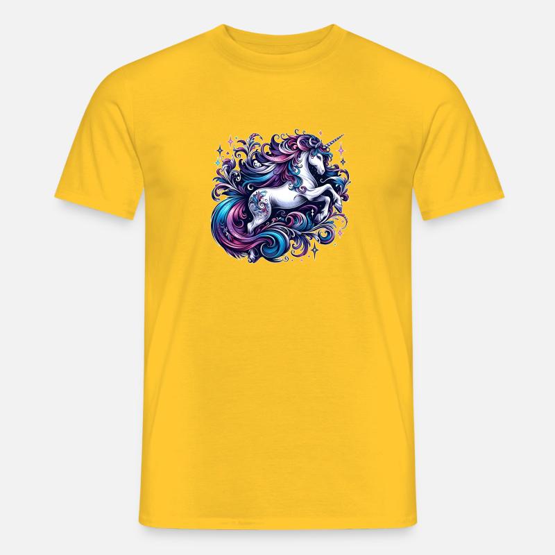 Einhorn Magisches Einhorn - Männer T-Shirt - Gelb