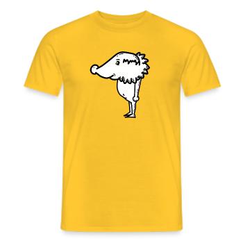 Hedgehog Torture - Men's T-Shirt - yellow - Front - AI Model Male 178 dark (178cm)