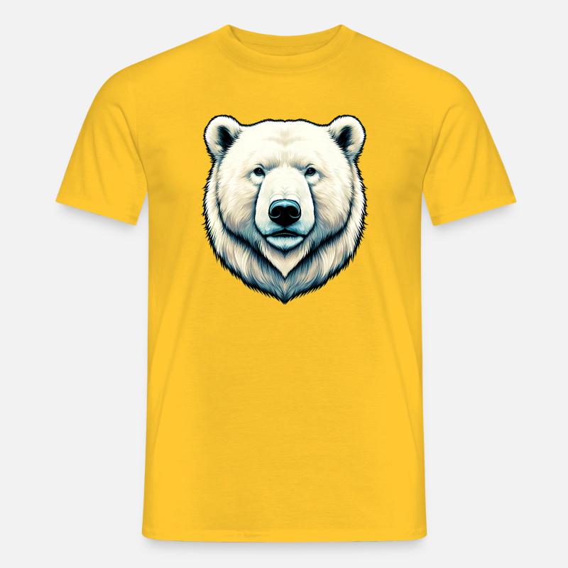 Weißer Eisbär - Männer T-Shirt - Gelb
