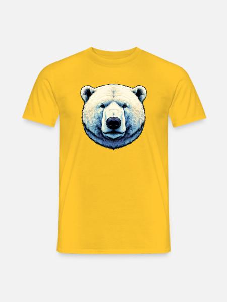 White polar bear - Men's T-Shirt - yellow