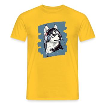 Rauque - T-shirt homme - jaune - Devant - AI Model Male 178 dark (178cm)