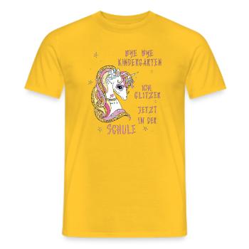 Bye Bye Kindergarten School - Men's T-Shirt - yellow - Front - AI Model Male 178 dark (178cm)