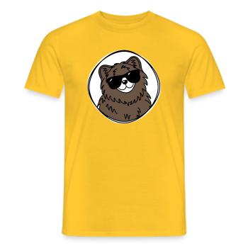 Cool Bear - Men's T-Shirt - yellow - Front - AI Model Male 178 dark (178cm)