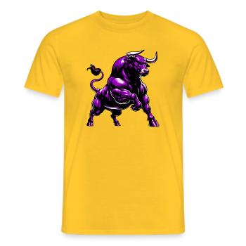 Bull - Men's T-Shirt - yellow - Front - AI Model Male 178 dark (178cm)