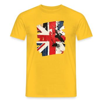 Grossbritannien Flagge England Union Jack - Männer T-Shirt - Gelb - Vorne - AI Model Male 178 dark (178cm)