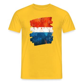 Drapeau néerlandais Pays-Bas Pays-Bas - T-shirt homme - jaune - Devant - AI Model Male 178 dark (178cm)