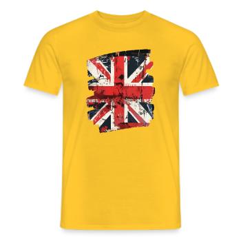 Grossbritannien Flagge England Union Jack - Männer T-Shirt - Gelb - Vorne - AI Model Male 178 dark (178cm)