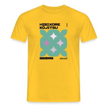 HIBI KORE KOJITSU – Zen Weisheit für jeden Tag - Männer T-Shirt - Gelb - Vorne - AI Model Male 178 dark (178cm)