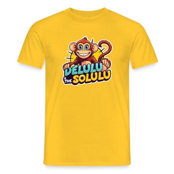 Delulu is the Solulu - Männer T-Shirt - Gelb - Vorne - AI Model Male 178 dark (178cm)