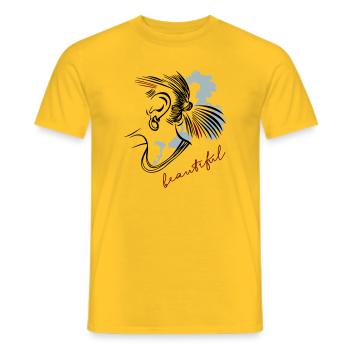 Girl beautiful - Männer T-Shirt - Gelb - Vorne - AI Model Male 178 dark (178cm)