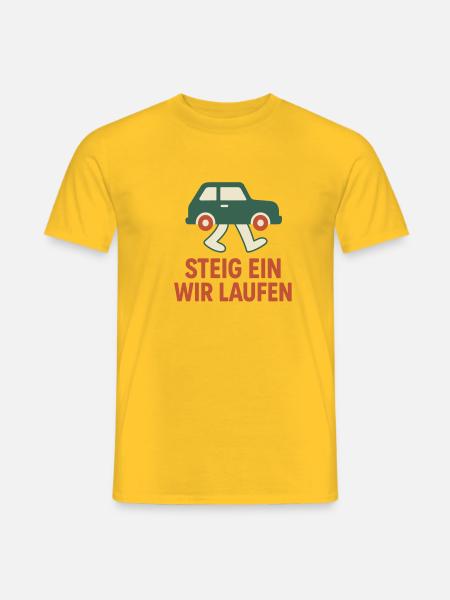 Steig ein, wir laufen - Männer T-Shirt - Gelb