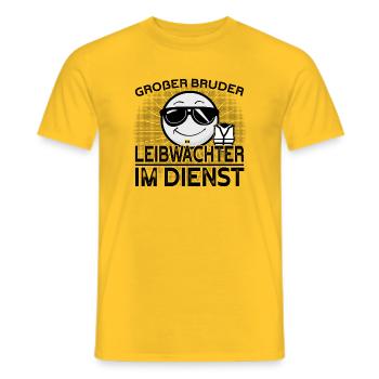 Großer Bruder Leibwächter im Dienst - Männer T-Shirt - Gelb - Vorne - AI Model Male 178 dark (178cm)