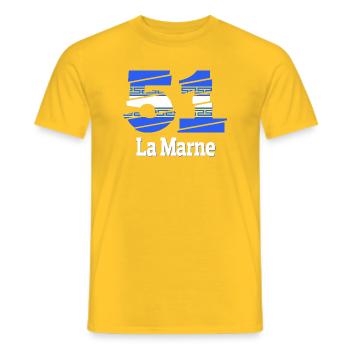 51 - T-shirt homme - jaune - Devant - AI Model Male 178 dark (178cm)