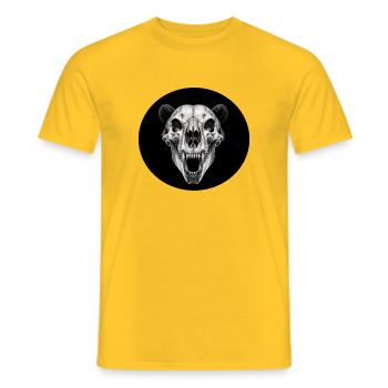 Schädel - Männer T-Shirt - Gelb - Vorne - AI Model Male 178 dark (178cm)