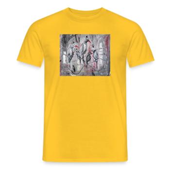 Ravens - Men's T-Shirt - yellow - Front - AI Model Male 178 dark (178cm)