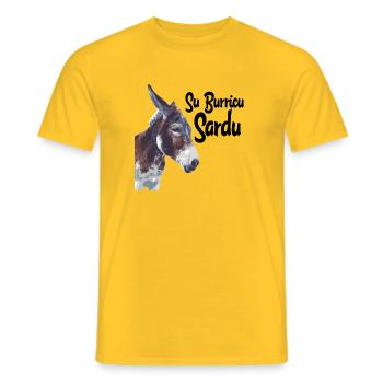 Sardinien Esel Porträt Aquarell - Männer T-Shirt - Gelb - Vorne - AI Model Male 178 dark (178cm)