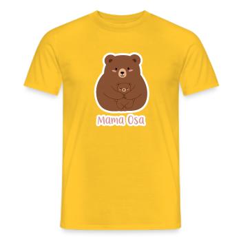 Mama Bear - Men's T-Shirt - yellow - Front - AI Model Male 178 dark (178cm)