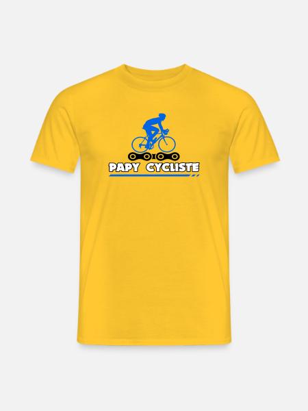 Grandpa cyclist - Men's T-Shirt - yellow